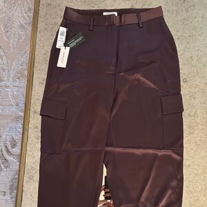 Aritzia Babaton Deep Burgundy Cargo Pants